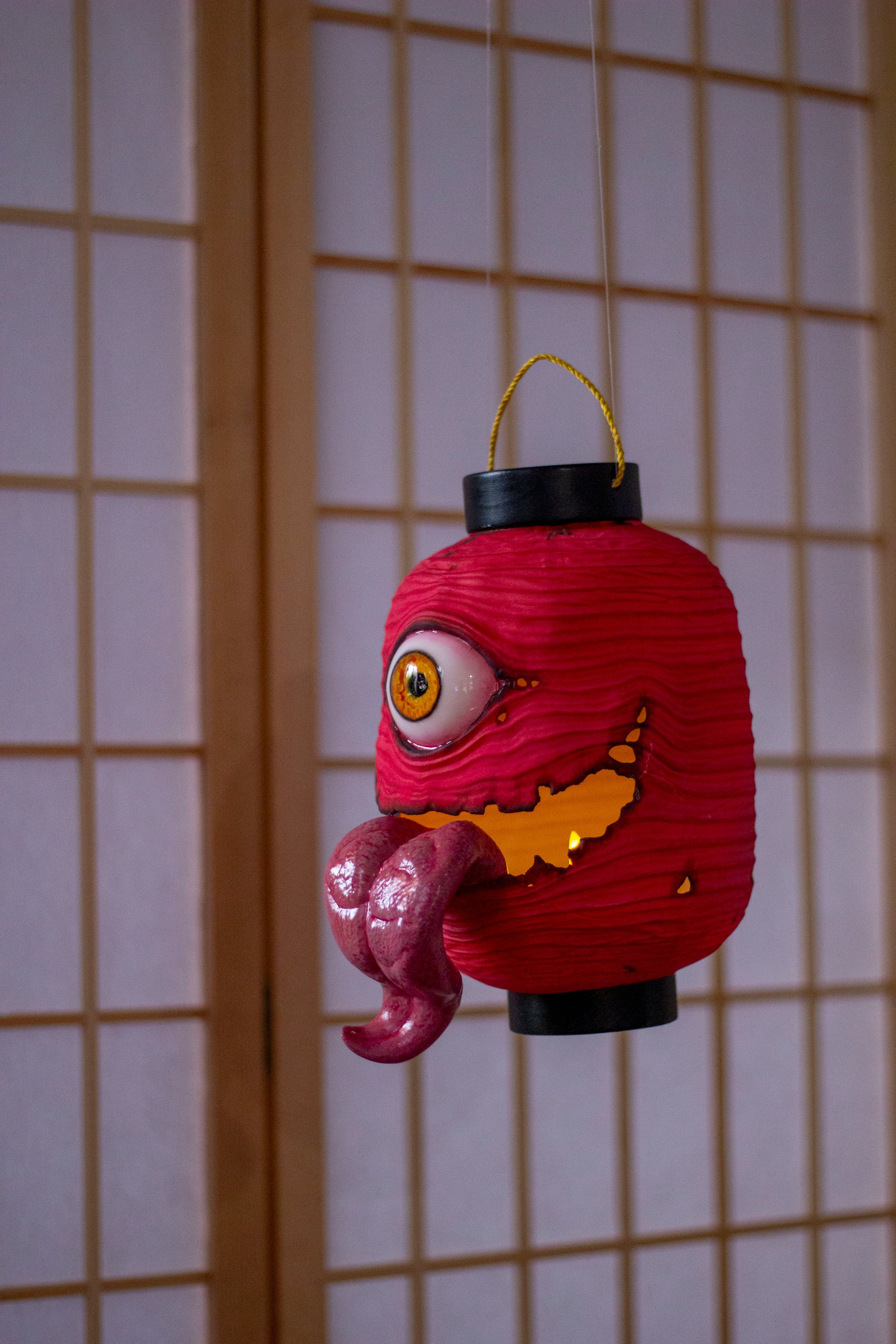 Red Chōchin obake resin lantern [PREORDER] | Fuego Fatuo Art